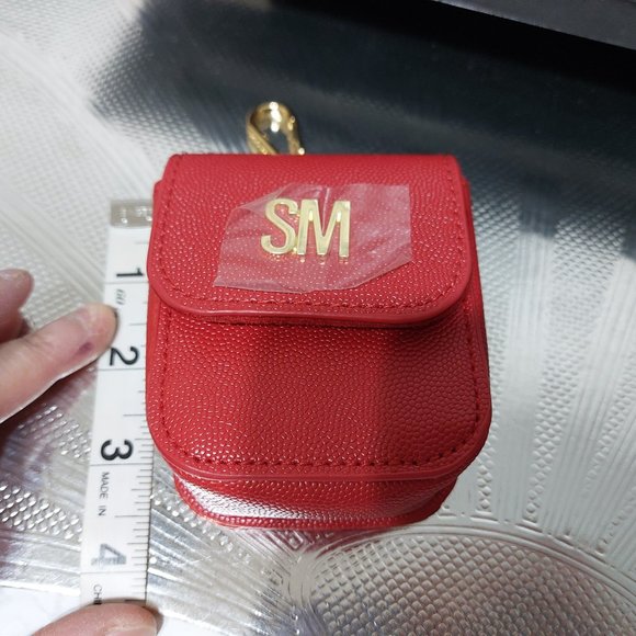 STEVE MADDEN Small Clip On Pouch Coin Purse Clip On Handbag Keychain Red - Picture 6 of 6